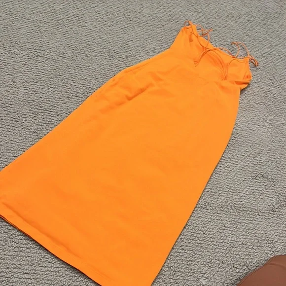 babaton Contour Scoopback Dress citron orange xxs - Picture 9 of 9